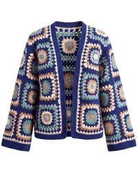 Ana Chic - Sunburst Handmade Crochet Cropped Cardigan - Lyst