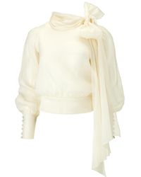 Lita Couture - Flawless Bow Blouse - Lyst
