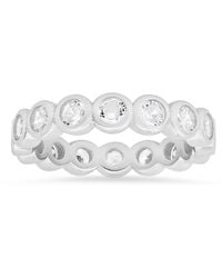 Kylie Harper - Bezel-Set Diamond Cz Eternity Band Ring - Lyst