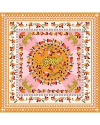 Jessie Zhao New York - Double Sided Silk Scarf Of Tropical Love - Lyst