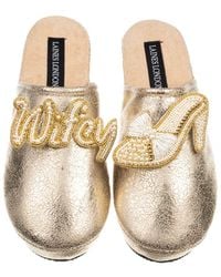 Laines London - Softie Slippers With Wifey & Wedding Heel Brooches - Lyst