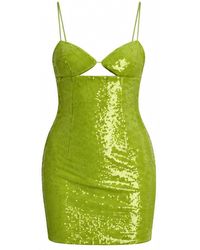 Aisl - Sequin Cutout Cup Mini Dress - Lyst