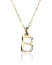 Lily & Roo - Solid Small Initial Letter Charm Necklace - Lyst