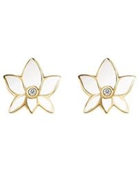 Karma and Luck - Lotus Flower Stud Earrings – Growth & Mindfulness Jewelry – Lush Virtue - Lyst