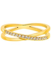Mickey's Girl - Criss Cross Pave Waterproof Ring - Lyst