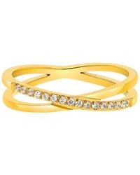 Mickey's Girl - Criss Cross Pave Waterproof Ring - Lyst