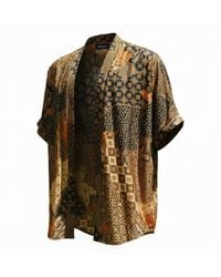 ORIGIN OF HEARTS - Neutrals Aumi & Satin Kimono Shirt - Lyst