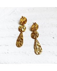 Nowart Jewelry - Hammered Teardrop Earrings - Lyst