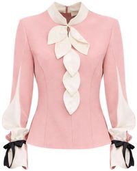 Julia Allert - Elegant Fitted Blouse – Pale - Lyst
