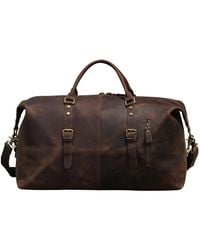 Touri - Zip Detail Genuine Leather Holdall - Lyst