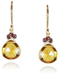 MOUNIR LONDON - Golden Citrine Drop Earrings - Lyst