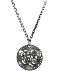 LÁTELITA London - Steampunk Cogs Pendant Necklace Silver Oxidised - Lyst