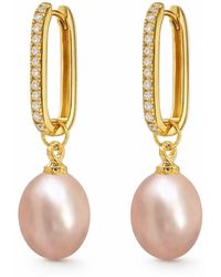 Ninemoo - Gleaming Zircon Pearls Earrings - Lyst