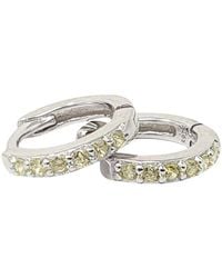 Harfi - Peridot August Birthstone Small Huggie Hoops - Lyst