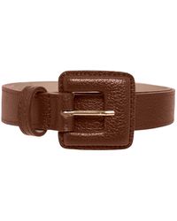 BeltBe - Mini Square Narrow Leather Belt - Lyst