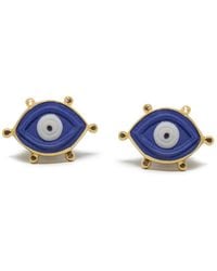 Vintouch Italy - Evil Eye-Plated Stud Earrings - Lyst