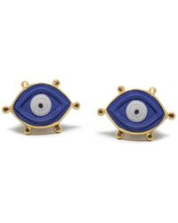 Vintouch Italy - Evil Eye-Plated Stud Earrings - Lyst