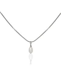 A Weathered Penny - Pearl Droplet Necklace - Lyst