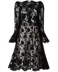 Lisa The Label - Noire Magnolia Lace Dress With Silk Slip Lining - Lyst