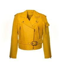 Zasta Studio - Tequila Sunrise Biker Leather Jacket - Lyst