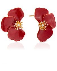 Milou Jewelry - Poppy Flower Earrings - Lyst