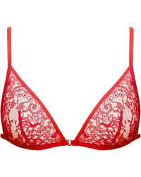 MONIQUE MORIN LINGERIE - Moonstruck Triangle Bralette Fire - Lyst