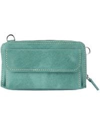 Springmoonatelier - Handmade Aqua Leather Crossbody Bag - Lyst