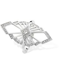 Lucy Quartermaine - Solid Sterling Mirror Chrysler Ring - Lyst
