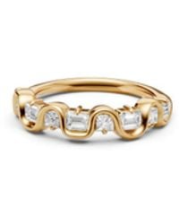 Aya Fine Jewelry - Nova Princess & Emerald Cut Lab Grown Diamond Stackable Band - Lyst
