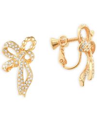 Grosse - Quartz Crystal Bow Clip On Earrings, Series Cinta - Lyst