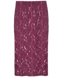 Audrey Vallens - Selene Lace Pencil Skirt - Lyst