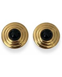 LÁTELITA London - Como Large Round Stud Earrings Onyx - Lyst