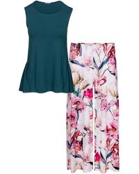 Oh!Zuza - Dark Top & Flare Floral Pants - Lyst
