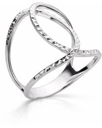 Gold & Honey - Geometric Diamond Cut Ring - Lyst