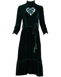 Kristinit - Evergreen Velvet Heart Sirsna Dress - Lyst