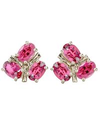 Juvetti - Ligna Oval Sapphire Cluster Stud Earrings - Lyst
