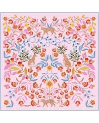 Jessie Zhao New York - Double Sided Wool Silk Scarf Of Blossom Jungle - Lyst