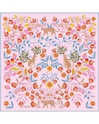 Jessie Zhao New York - Double Sided Wool Silk Scarf Of Blossom Jungle - Lyst