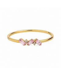 Belinda Jewelz - Tourmaline Triple Baguette Birthstone Ring - Lyst