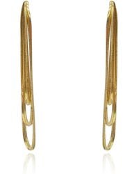 Michael Nash Jewelry - Melania Double Cobra Chain Pierced Earrings - Lyst