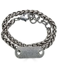 Loni Paul Jewelry - Matte Double Wrap Bracelet With Pave Connector - Lyst