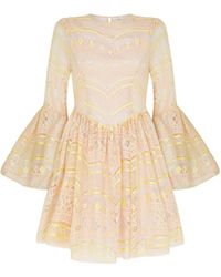Lisa The Label - Le Jardin Short Dahlia Dress - Lyst