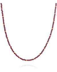 Nellou Jewellery - Garnet January Birthstone Orbit Necklace - Lyst