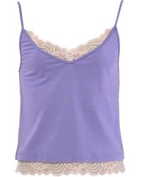 Lalipop Design - Neutrals Lace-Trim Camisole Top - Lyst
