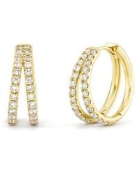 Dinny Hall - Signature Duo Lab-Created Diamond Huggie Hoops - Lyst