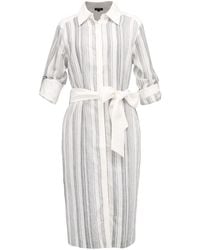 Smart and Joy - Bi-Material Striped Shirt Dress - Lyst