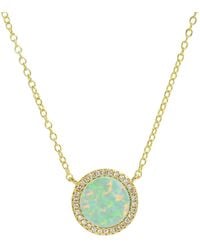 KAMARIA - Beacon Opal Circle Necklace With Crystals - Lyst