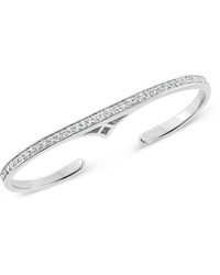 SALLY SKOUFIS - Naked Double Finger Ring With Made Cz Diamond Stimulant - Lyst