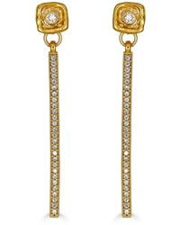 Loni Paul Jewelry - Crystal Bar Earrings - Lyst