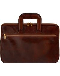 Time Resistance - Leather Briefcase Laptop Bag - Lyst